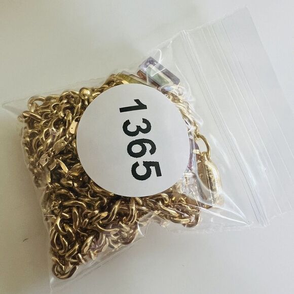 Multi Strand Layered Chains Crystal Gold Necklace Green Pink Purple Red 1365 - Picture 7 of 7